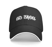 AIETPOIJ Baseball Cap Old Skool Text Single White Text with Outer Glow Baseball Cap Luxury Hat Golf Hat Caps for Men Women's Gift
