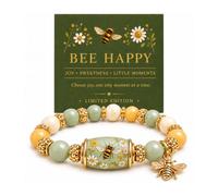 AIETUE 2026 Edition Hummingbird Bracelet For Women, Spring Garden Beaded Stretch Love Peace New Beginnings Blessing Jewelry Gift, XL, Alloy, no gemstone