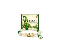 AIETUE 2026 Lucky Gnome Limited Edition Bracelet For Women, Natural Stone Bead Enamel Pendant Pearl Fairy Tale Inspiration Bloom Luna Card Stretch Jewelry Gift