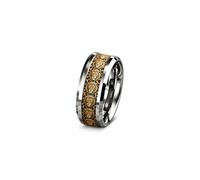 AIETUE Leopard Print Ring For Women, Lion Chunky Animal Resin-Sealed Stainless Steel 8mm Wide Band Wildlife Statement Safari Style Unique Jewelry Gift