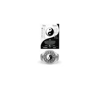 AIETUE Yin Yang Ring For Women, Spinner Bagua Tai Chi Feng Shui Adjustable Open Taoist Balance Card Meditation Jewelry Gift, XL, Metal, No Gemstone