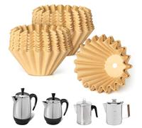 Aieve 200 Pcs Percolator Coffee Filters Compatible with Farberware Coffee Percolator, Unbleached Coffee Filter Paper with Pre-punched Hole for Farberware 4-8 Cup, Coletti 6-9 Cup, Elite Gourmet 6 Cup