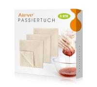 Aieve 3 Pack Cheesecloth, Cheese Cloths for Straining 50x50cm Reusable Muslin Cloths for Cooking 100% Unbleached Cotton Cheesecloth for Cheese, Jam, Nut Milk, Soup, Fruit Juice, Yogurt, Butter