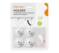 AIEVE Attachment Holders, 4 Pack Storage Organizer Compatible with Kitchenaid Attachments Kitchenaid Mixer Attachments for Storing Flex Edge Beater, Flat Beater, Dough Hooks and Wire Whip