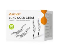 Aieve Cleat Hooks, Zinc Alloy Blind Cord Cleats Blind Cord Hooks with Screws for Roman Shade Curtains Sun Shades Ropes (10 Pack)