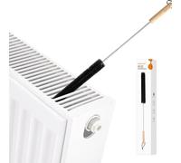 Aieve Radiator Cleaner Brush, 80CM Radiator Brush, Flexible Long Cleaning Duster with Wood Handle for Heater & Dryer Lint & Washing Machine