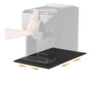 AIEVE Silicone Mat for Coffee Machine, Fully Automatic Coffee Grinder, Compatible with De Longhi Magnifica and Philips LatteGo etc., Non-Slip 48 x 30 cm Silicone Underlay (Black)