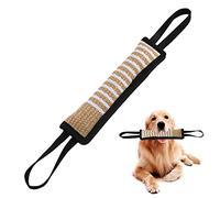 AIEX 1 Piece Black Dog Tug Toy Dog Bite Tug Dog Training Bite Pillow Jute Bite Pillow Dog Training Toy with 2 Handles for Training Pup Small Medium Large Dogs Play Indoor or Outdoor