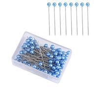 AIEX 100 Pieces Sewing Pins 4 cm, Plastic Ball Head, Straight Stitching Pins for Dressmakers Jewellery Decoration, Art Crafts and Sewing Projects (Blue)