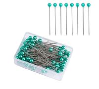 AIEX 100 Pieces Sewing Pins 4 cm, Plastic Ball Head, Straight Stitching Pins for Dressmakers Jewellery Decoration, Art Crafts and Sewing Projects (Grass Green)