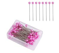 AIEX 100 Pieces Sewing Pins 4 cm, Plastic Ball Head, Straight Stitching Pins for Dressmakers Jewellery Decoration, Art Crafts and Sewing Projects (Pink)