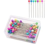 AIEX 100Pcs 1.5 Inch Sewing Pins Plastic Ball Head Straight Quilting Pins for Dressmaker Jewelry DIY Decoration, Art Craft and Sewing Projects (Multicolor)