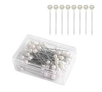 AIEX 100Pcs 1.5 Inch Sewing Pins Plastic Ball Head Straight Quilting Pins for Dressmaker Jewelry DIY Decoration, Art Craft and Sewing Projects (White)