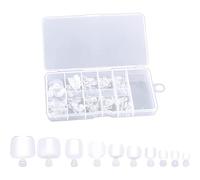 AIEX 100Pcs Toe Nail Tips Transparent Full Cover French False Toenail Tips for Women Girls Nail Decorations Nail Salons Home, 10 Sizes
