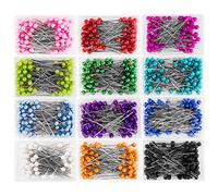 AIEX 1200 Pieces Sewing Pins Multicolor Head Pins Straight for Dressmaker Jewelry Decoration Sewing Projects(1.57inch)