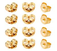 AIEX 12pcs/6 Pairs Butterfly Earrings Back, Gold Replacement Secure Ear Locking for Stud Earrings, Jewelry Making