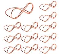 AIEX 12pcs Place Card Holder, 2.6inch Table Number Holders Metal Table Card Holders Place Card Stands for Weddings Note Birthday Party Buffet (Rose Gold)
