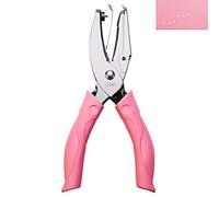 AIEX 1mm Single Round Paper Punch Puncher Hole Punch Hand Puncher with Pink Grip for Craft Paper (Small Circle)