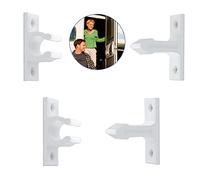 AIEX 2 Pairs Motorhome Door Latch, Plastic Door Retainer Kit T Shape Door Stop Retaining Rv Door Lock Door Retainer Holder Catch for Rv Campervans Caravans Motorhomes Shutters Doors Cabinets (White)
