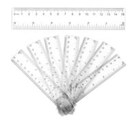 AIEX 20 Pack Clear Plastic Ruler, 15cm/6 Inch Drafting Tools Transparent Measuring Tool for Teachers Student School Office Artists Engineers Designers Architects