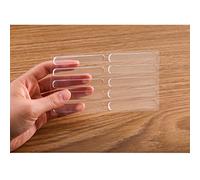 AIEX 20 Pack Clear Rubber Bumper Strips for Cabinet Door, Non-Slip Glass Table Top with Adhesive Backing, Soft Close to Protect Walls