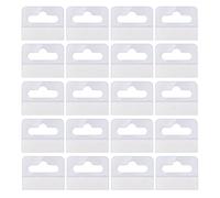 AIEX 200 Pcs Clear Self Adhesive Hanging Tabs Hanging Tabs with Slot Holes for Sale Items Retail Display in Store (4.5x4cm)