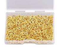 AIEX 300 Pcs Screw Eye Pins Hooks Eyelets Screw Threaded for Jewelry Making Findings DIY Crafts, Gold