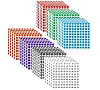 AIEX 35 Sheets Number 1-100 Round Vinyl Stickers 7 Colours Number Stickers Waterproof Labels for Sorting Organizing Storage Boxes Lockers Office School Supplies (1cm)