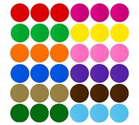 AIEX 36 Pcs 6inch Dry Erase Dots Circles, Removable Multicolored Vinyl Line Up Dots Floor Stickers Decals Shapes Markers for Classroom Tables Desks Whiteboards Walls