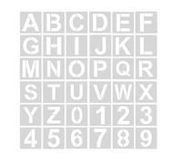 AIEX 36pcs Alphabets Number Stencils, 10cm Plastic Reusable Letter Stencils Craft Numbers for Art Projects Decoration DIY Painting