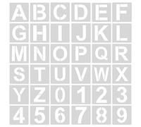 AIEX 36pcs Alphabets Number Stencils, 12.5cm Plastic Reusable Letter Stencils Craft Numbers for Painting DIY Art Projects Decoration