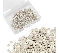 AIEX 4 Grams (About 400pcs) Silver-Plated Gold-Plated Alloy Solder Flux for Jewelry, 2x2mm Precut Solder Chips Ultra Tiny Medium Density Easy Soldering for Jewelry Repair & Making (E Solder, 1325°F)