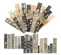 AIEX 40pcs Vintage Astronomy Washi Stickers Journal Aesthetic Stickers Includes Moon Planets Space Solar Galaxy Celestial for Adults Students Diary Notebook Scrapbook