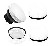AIEX 4pcs 18cm/ 7 inch Diffuser Sock, Soft White Photography Diffuser Lamp Cover Diffuser Cover Cloth for Ring Light Flash Light