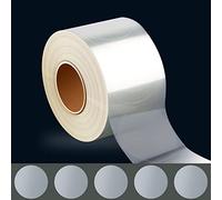 AIEX 500 Pieces 1.6inch Diameter Clear Labels Stickers Roll, Circle Retail Package Envelope Seal Stickers, Waterproof Transparent Glossy Round Label Protectors for Classroom School Library Books