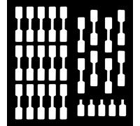 AIEX 500pcs Jewelry Price Tags Stickers, Blank Jewelry Sticker Rectangle Self-Adhesive Jewelry Identification Tags for Earring Necklace Bracelet (Rectangle)