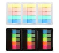 AIEX 600pcs Sticky Index Tabs with Base Box, PET Material Multicolored Plastic Page Markers Page Flags Writable Tabs for Annotating Books for Highlighting Folders Notebooks (Pull-Out Design)