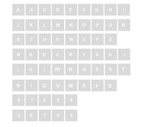 AIEX 62 Pcs Plastic Craft Stencils Washable Craft Stencils for DIY Drawing Writing (1 inch)