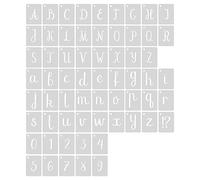 AIEX 63pcs Letter Stencils, 3 Inch Reusable Plastic Letter and Number Templates Alphabet Stencils Number Stencils for Art Drawing, Craft DIY Writing