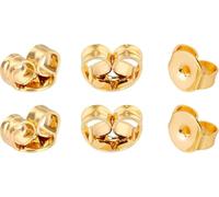 AIEX 6pcs/3 Pairs Earring Backs Stoppers Replacement Secure Ear Locking for Stud Earrings, Jewelry Making, 6x5mm