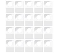 AIEX 7/8" X 1-1/4" Hang Tabs Round Hole, 300pcs Clear Sticky Hanging Tabs for Products with Ultra Strong Adhesive, Display Tags for Sale Items, Store Retail Display