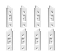 AIEX 8pcs Window Latch Locks Replacement, 2 Inch Hole Center Spacing Vinyl Window Replacement Parts Window Latch Locks Window Tilt Latch Window Latch Locks Window Parts Sliding Window Tilt Latch