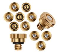 AIEX Brass Misting Nozzles, 30pcs Including 15pcs Orifice 0.016inch & 15pcs 0.012inch, UNC 10/24 for Landscaping, Greenhouse
