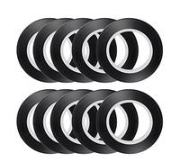 AIEX Chart Tape Whiteboard Gridding Graphic Tape Black 3mm Width Self Adehesive Tapes for School, Office and Home (10 pcs)