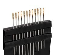 AIEX Self Threading Needles (12pcs) Steel Hand Needles (30pcs Assorted Sizes), for Sewing and Craft Projects, Silver, Gold