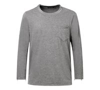 AIFARLD Post Shoulder Surgery Recovery Shirts for Men Full Tear Away Side Zippers Long Sleeve Dialysis Chemo Clothing, Grey, XL