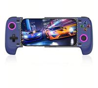 AIfasterfly Mobile Game Controller Wireless Phone Controller for iPhone/Android, Hall Effect Gaming Controller, Support Phone Case, Suitable for Steam Link, Roblox, Call of Duty & More, Blue