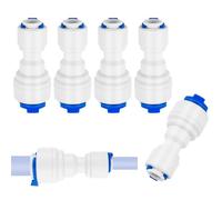 Aifeier ET 10PCS Quick Straight Push Connector | 1/4inch to 3/8inch OD Water Line Adapter | Quick Pipe Connect Fittings | for RO Water Systems Purifiers Filters