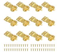 Aifeier ET 12Pcs Brass Solid Padlock Mini Buckles, Small Mini Decorative Hasp Locks with Screws for Gift Boxes Wooden Box Jewelry Box Wine Gift Case Chest Suitcase
