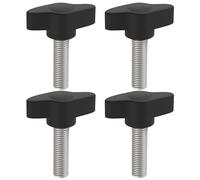Aifeier ET 4Pcs M6 x 25mm Clamping Screw Knob, T Shaped Wing Adjustable Thumb Screws Handle Nut Z Type Knurled Grip Handgrips Bolt for Quick Remove Hand Tightening Knob Replacement